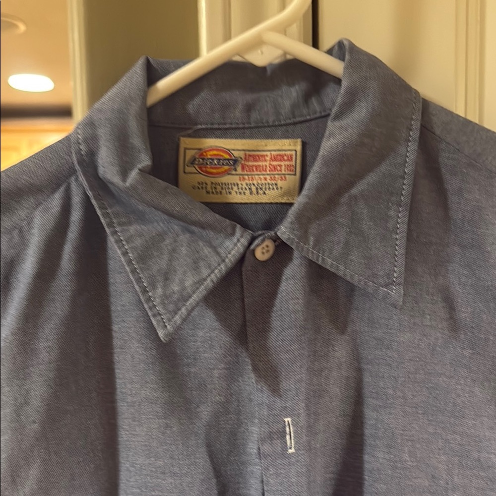 Dickies Blue Casual Button Down Shirt